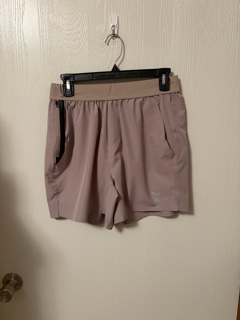 GYMREAPERS Men’s Performance Shorts Taupe SZ M Weightlifting Running Workouts